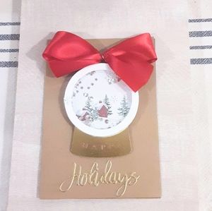 Handmade Shaker Snowglobe Christmas Card